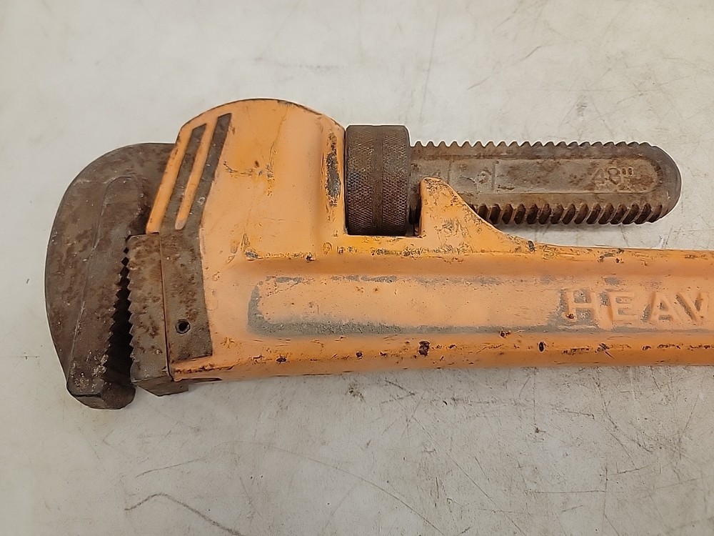 Forged 48” Heavy Duty Pipe Wrench👁️ Bent