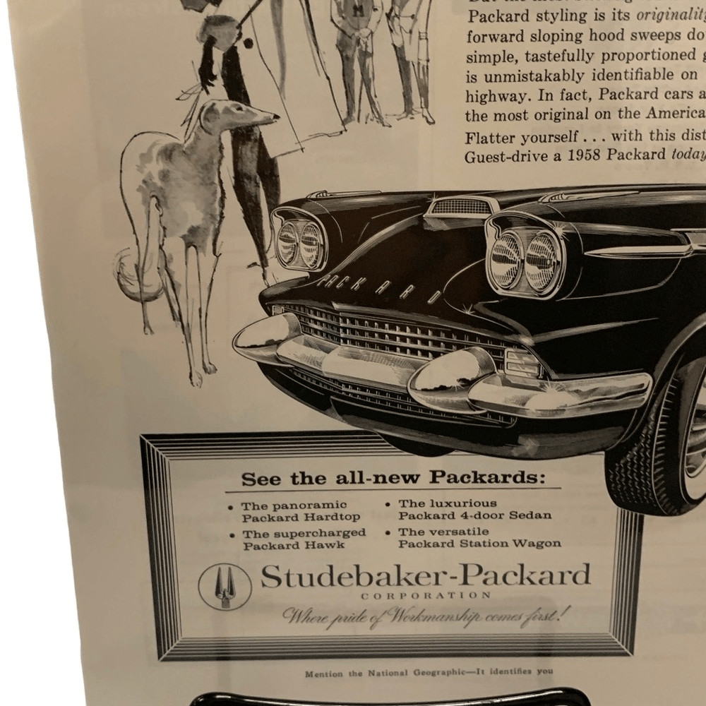 Vintage 1958 Studebaker Packer Guest Drive Today Ad Advertisement
