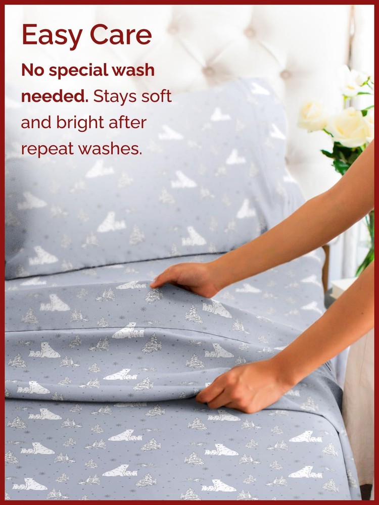 Full Polar Bears Sheet Set - Holiday Xmas Pattern Full, 44 -