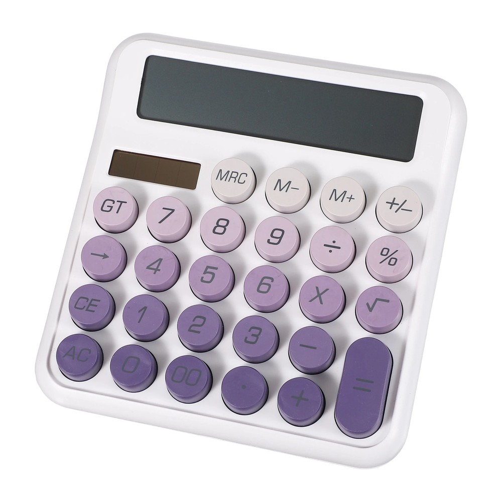 Cute Calculator Desk Calculator Basic Big Button, Gradient Purple