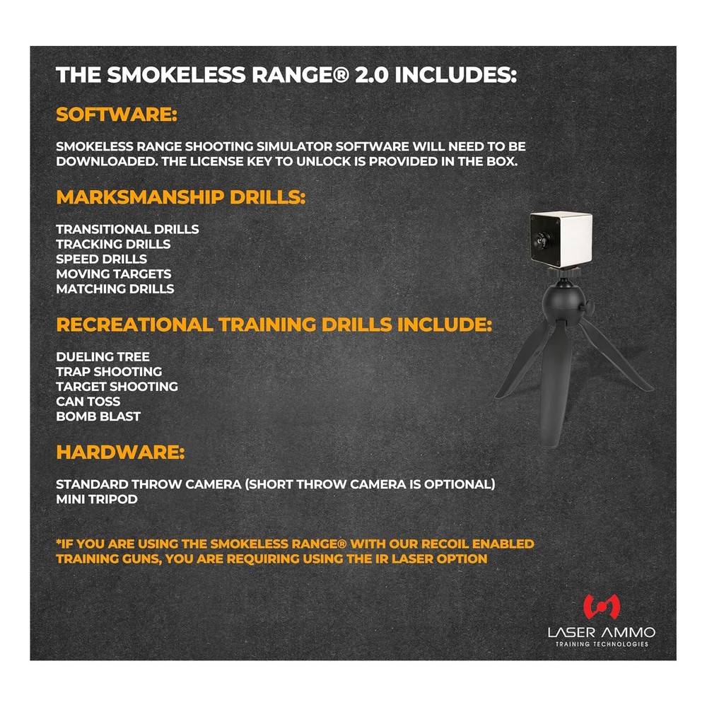 LASER AMMO Smokeless Range Judgmental And Marksmanship Shooting Simulator SR001