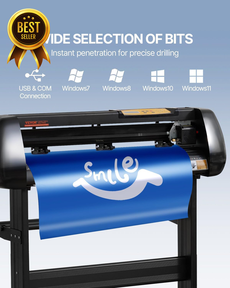 28in Vinyl Cutter Plotter Machine Adjustable Force Speed Signmaster Windows