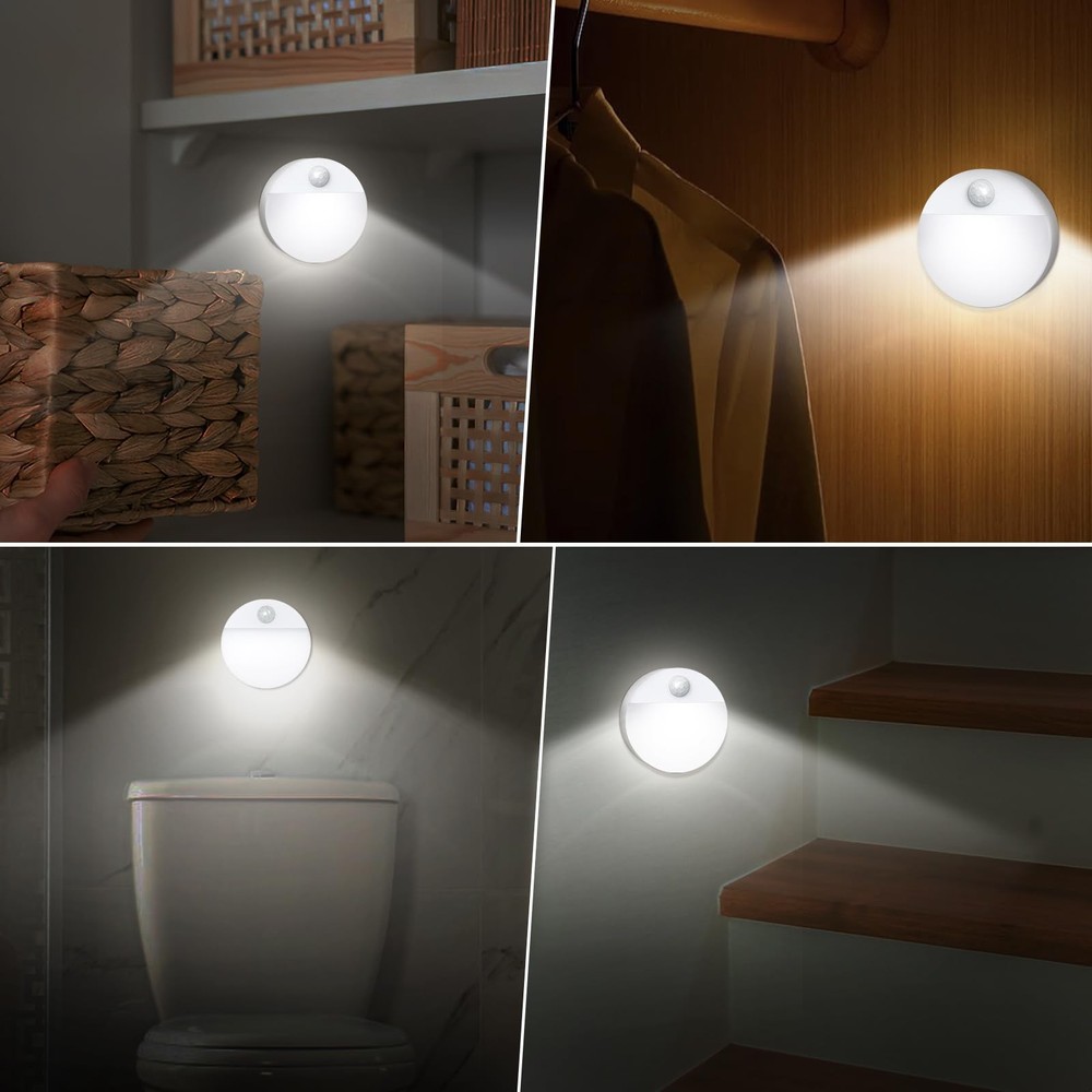 Motion Sensor Light 4 Pack Motion Sensor Night Light Battery Operated Closet