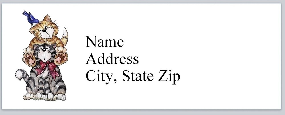 Personalized Address Labels Primitive Country Cats (P 631)