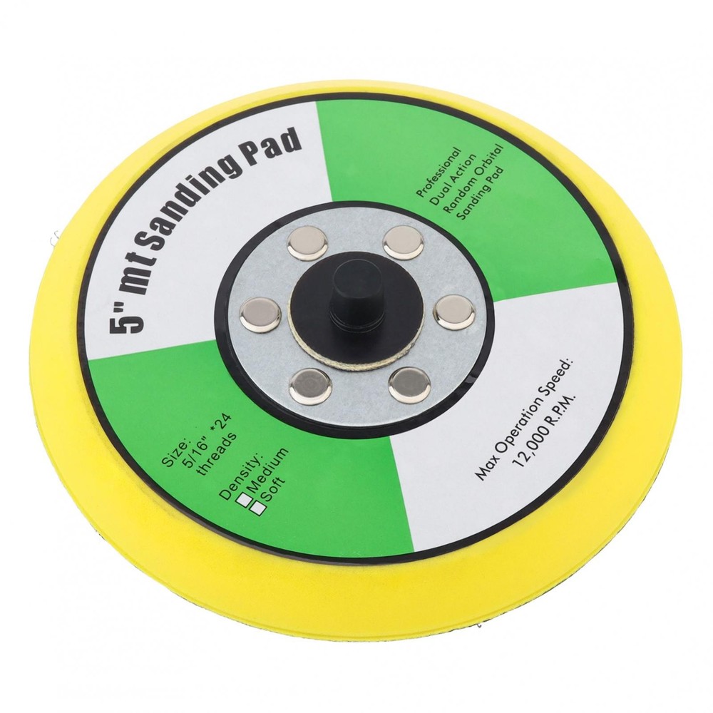 Replacement 5" Sander Polisher Backing Pad, Dual-Action Random Orbital Sanding