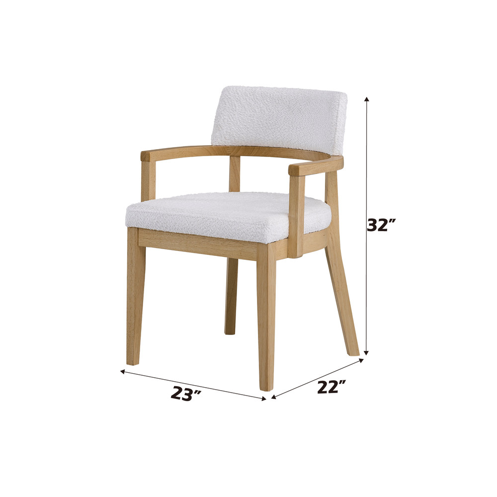 Kasem Gorge Gabric & Oak Finish Side Chair