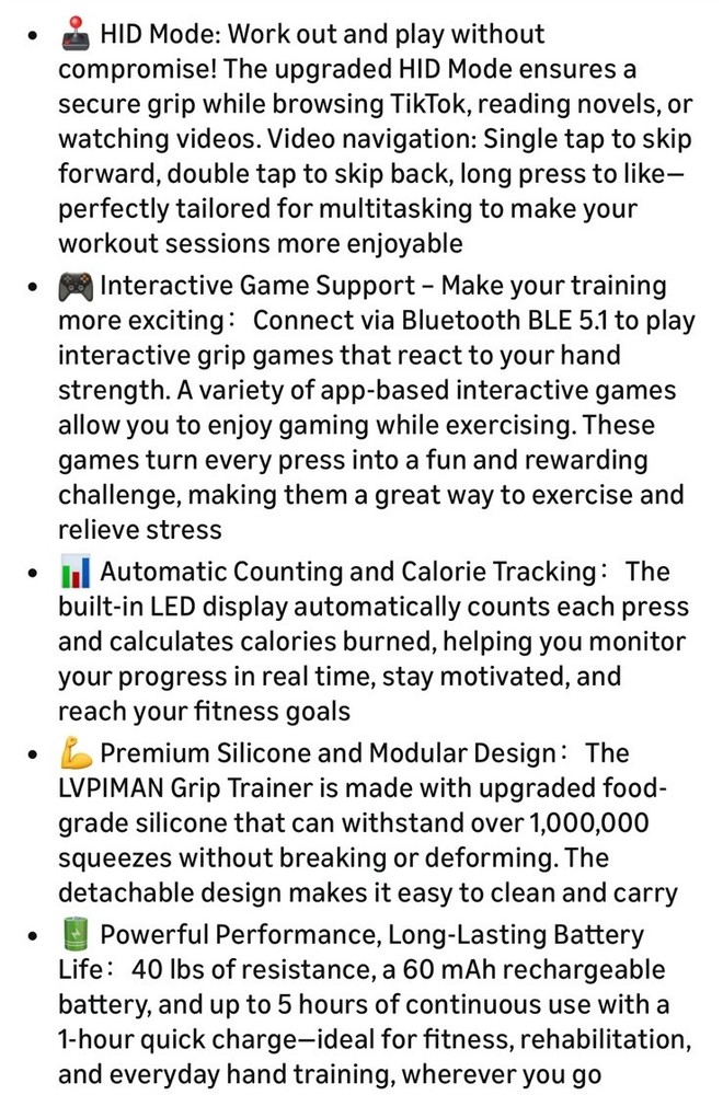 Grip Trainer, Supports Multiple Game Interaction and HID Mode Video Browsing