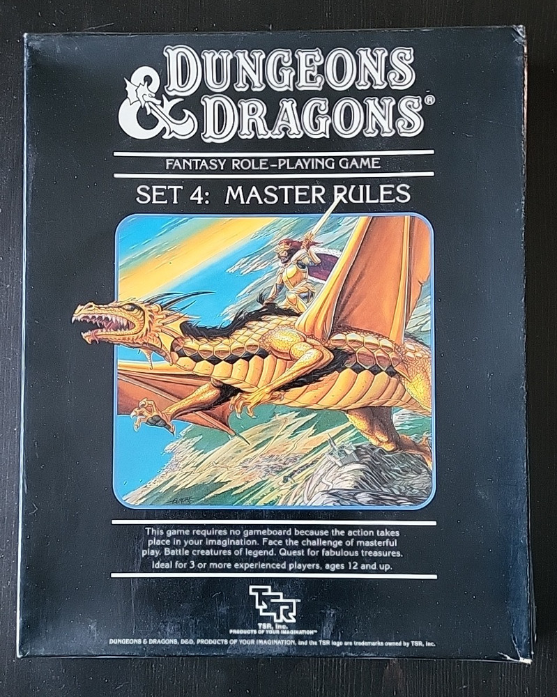 1985 Dungeons & Dragons Set 4: Master Rules 1021 W/ Black Box - TSR