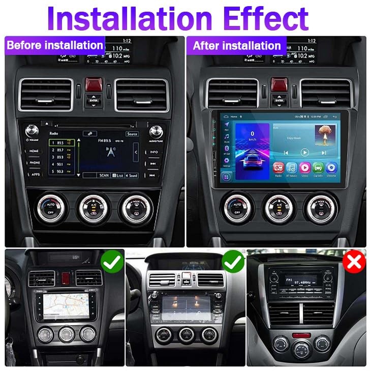 Android Stereo for Forester 2012-2014 GPS Carplay Bluetooth FM Camera 2+32G