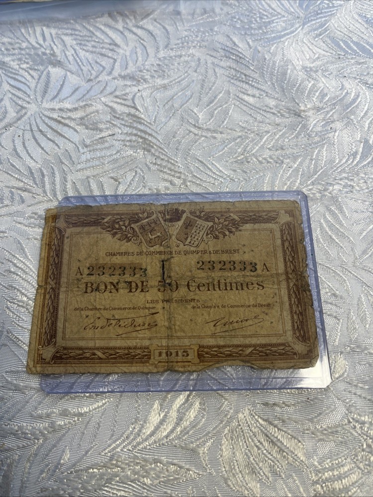 Billet 50 Centimes Quimper Et Brest