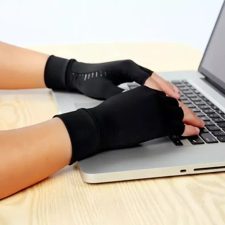 Copper Arthritis Compression Gloves Hand Support Pain Relief Joint Self Care