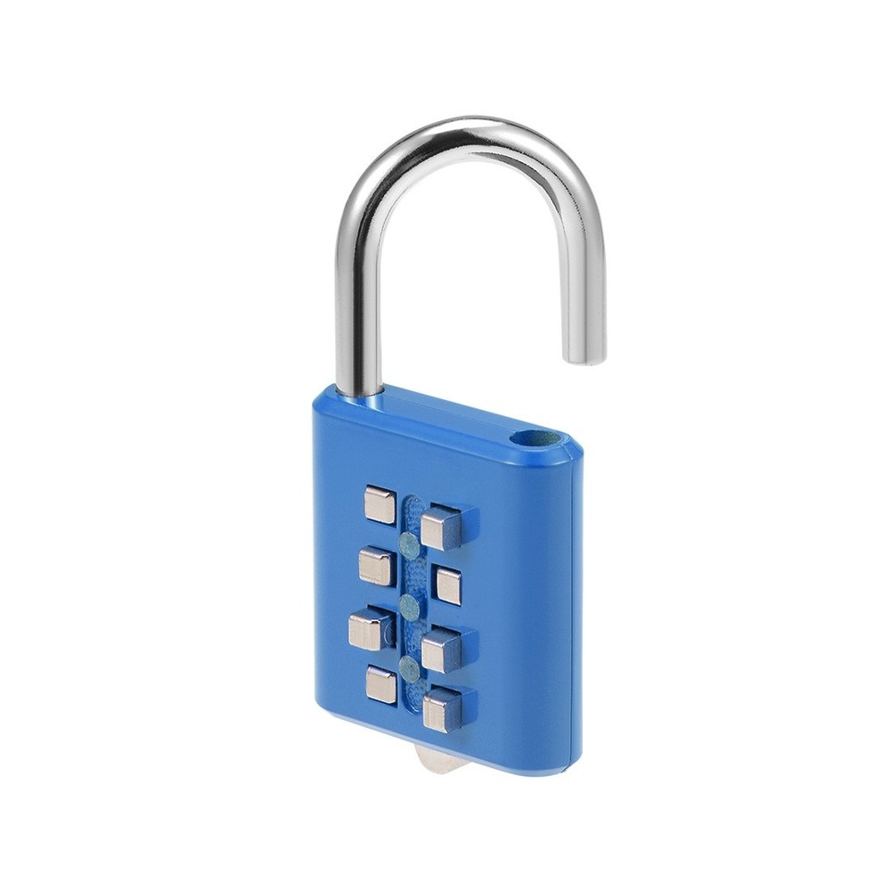 8-Digit Combination Padlock Push Button Lock for Locker Cabinet Blue