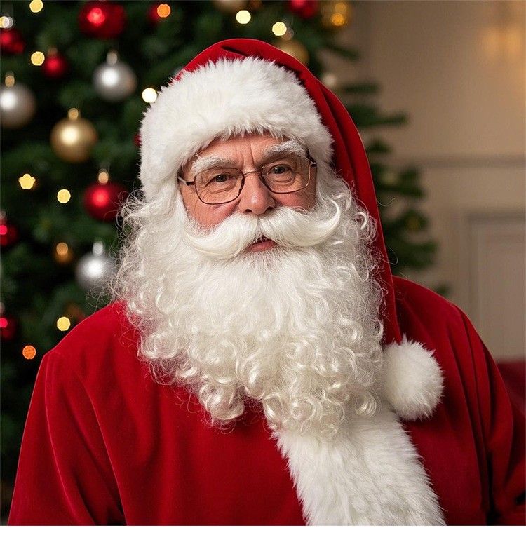 Christmas Beard and Santa Hat Set