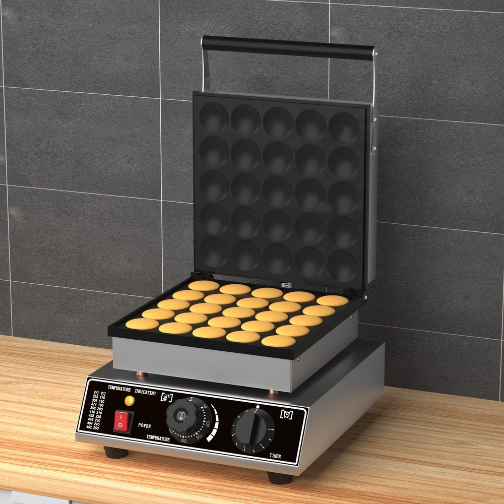 Electric Mini Dutch Pancake Maker Machine for 25PCS Mini Round Pancake Non-stick