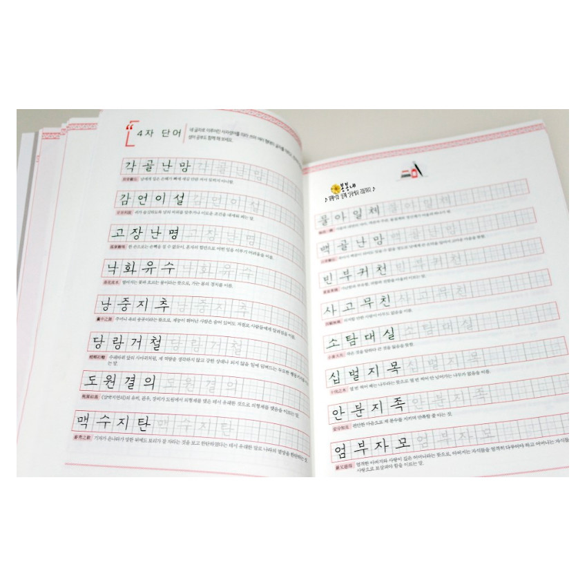 Corean Hangul Korean Practice Handwriting Cursive Text Workbook Self Study New