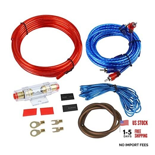 Car Amplifier Wire Set, 8GA Kit Amplifier Cable Set Wire Harness for RCA AMP