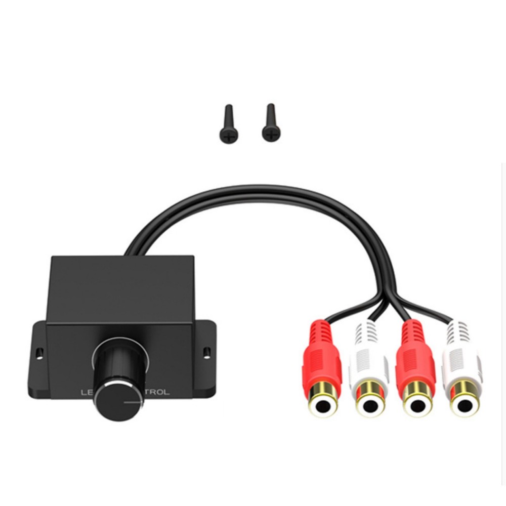 RCA Input Output Level Controller Remote Volume Knob for Car AMP Installation