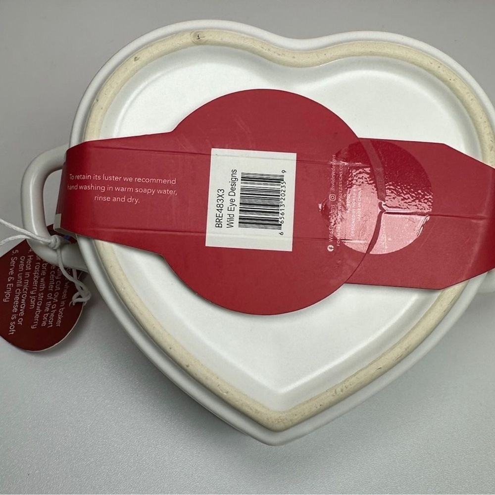 Heart-Shaped Brie Cheese Baker with Red Bow