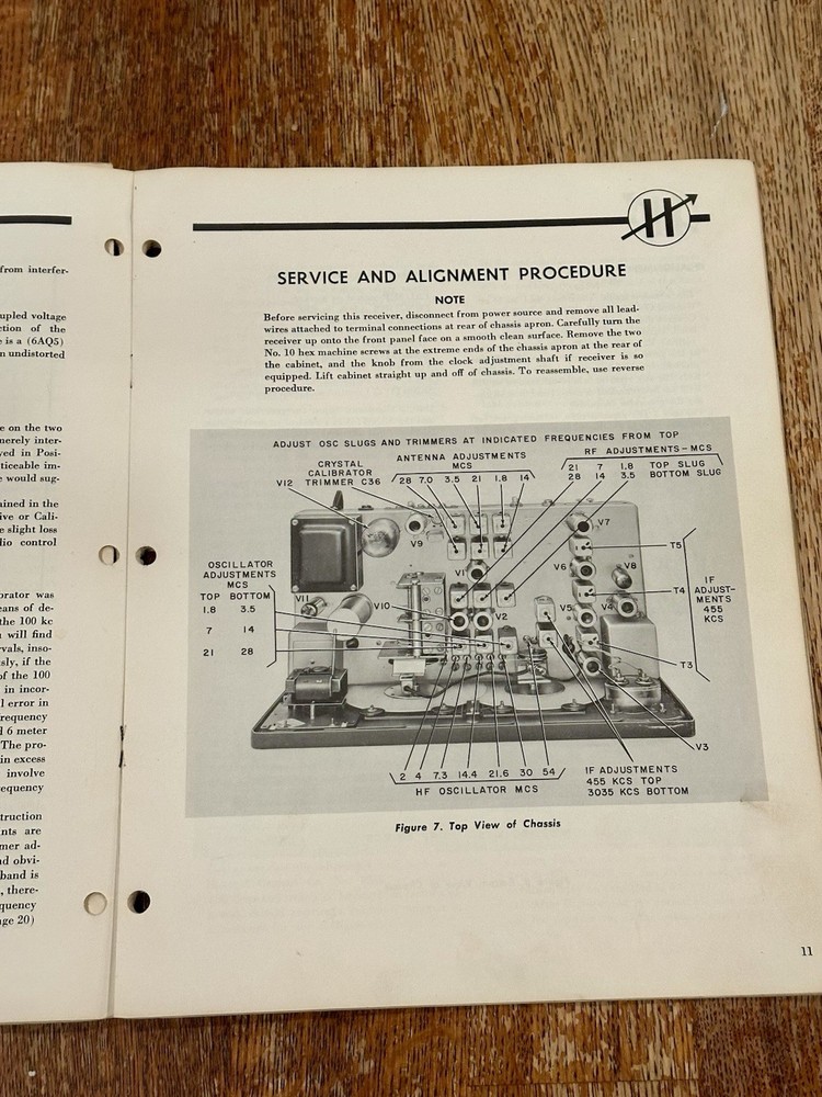 Hammarlund HQ-110A Communications Receiver Operating Manual (original)