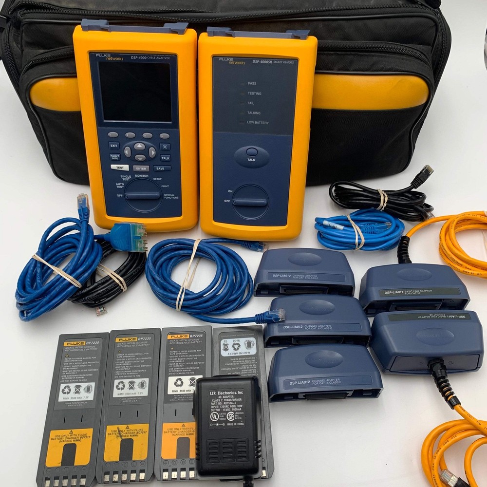 Fluke DSP-4000 Cable Analyzer & DSP-4000SR Smart Remote Bundle - Used *READ*