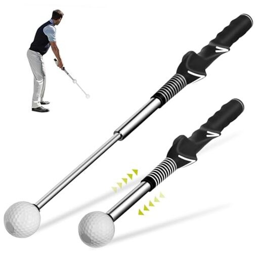 Retractable Golf Swing Aid for Golf Speed Training, Rhythm Click Golf Right