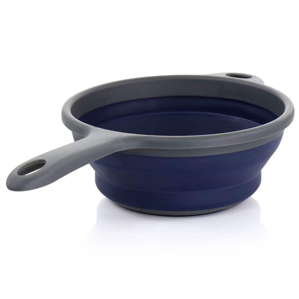 Oster Bluemarine Collapsible Navy Blue Colander w Handle