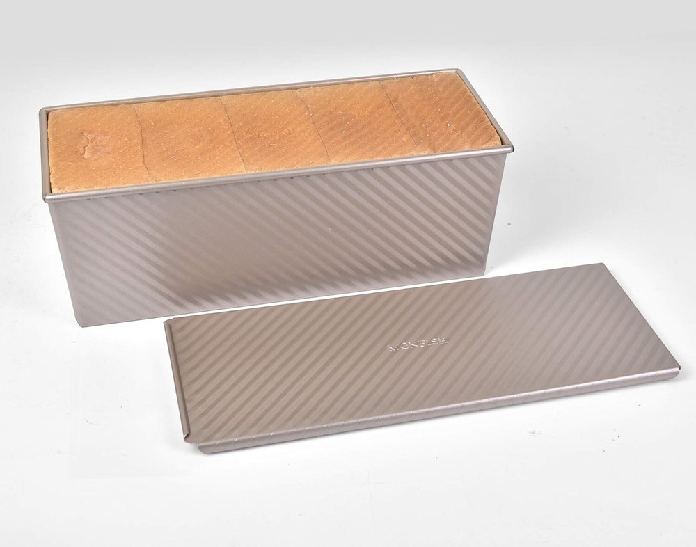 Extra Large Pullman Loaf Pan with Lid - Commercial Grade Non-Stick Bakeware