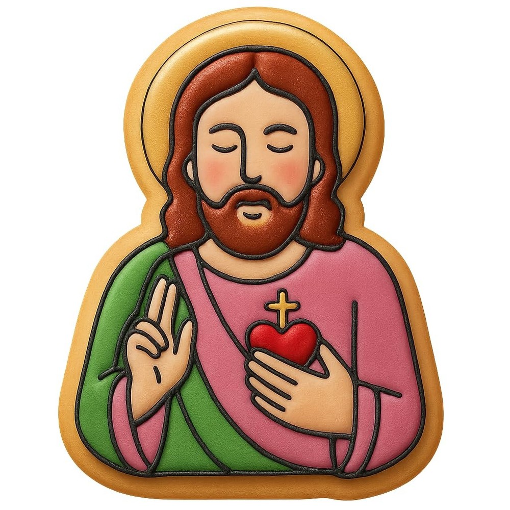 Divine Savior Jesus Cookie Cutter - 4x2.9" Creative Baking Design Set