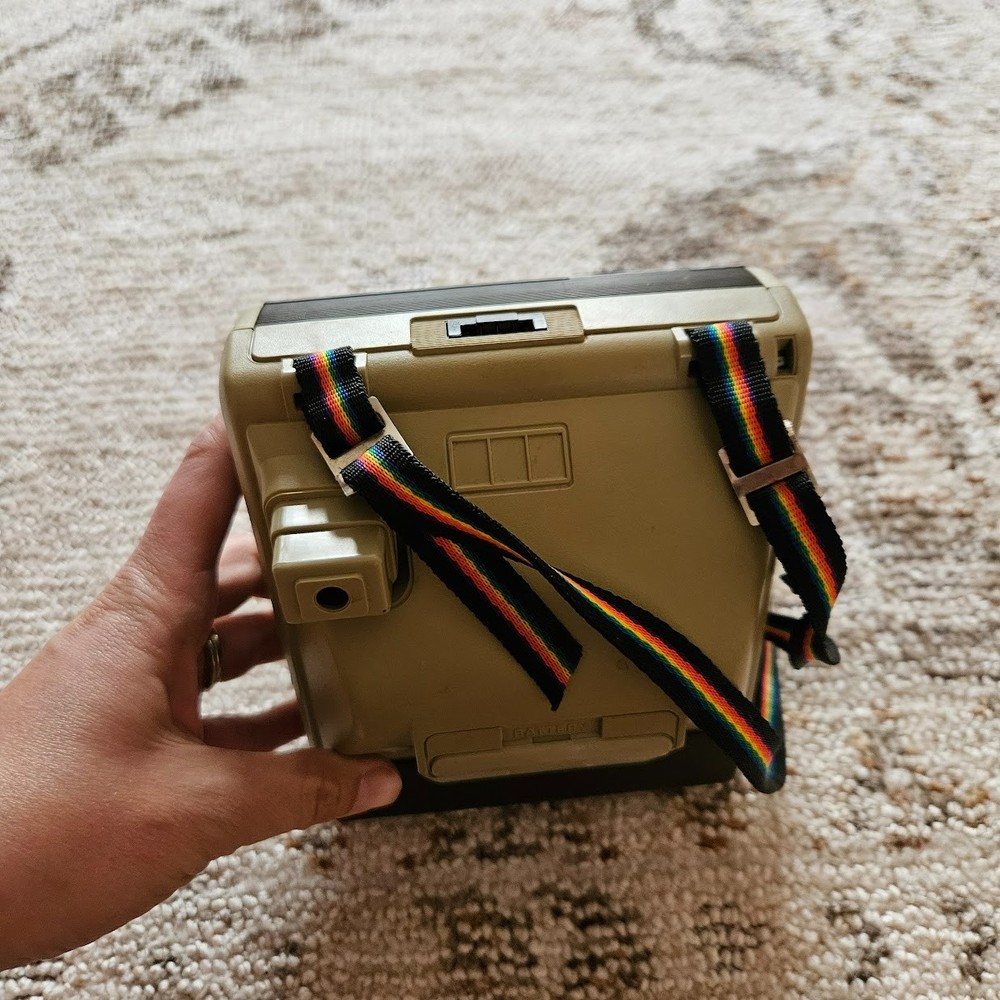 Kodak Polaroid Camera Fiesta Instant With Rainbow Strap untested