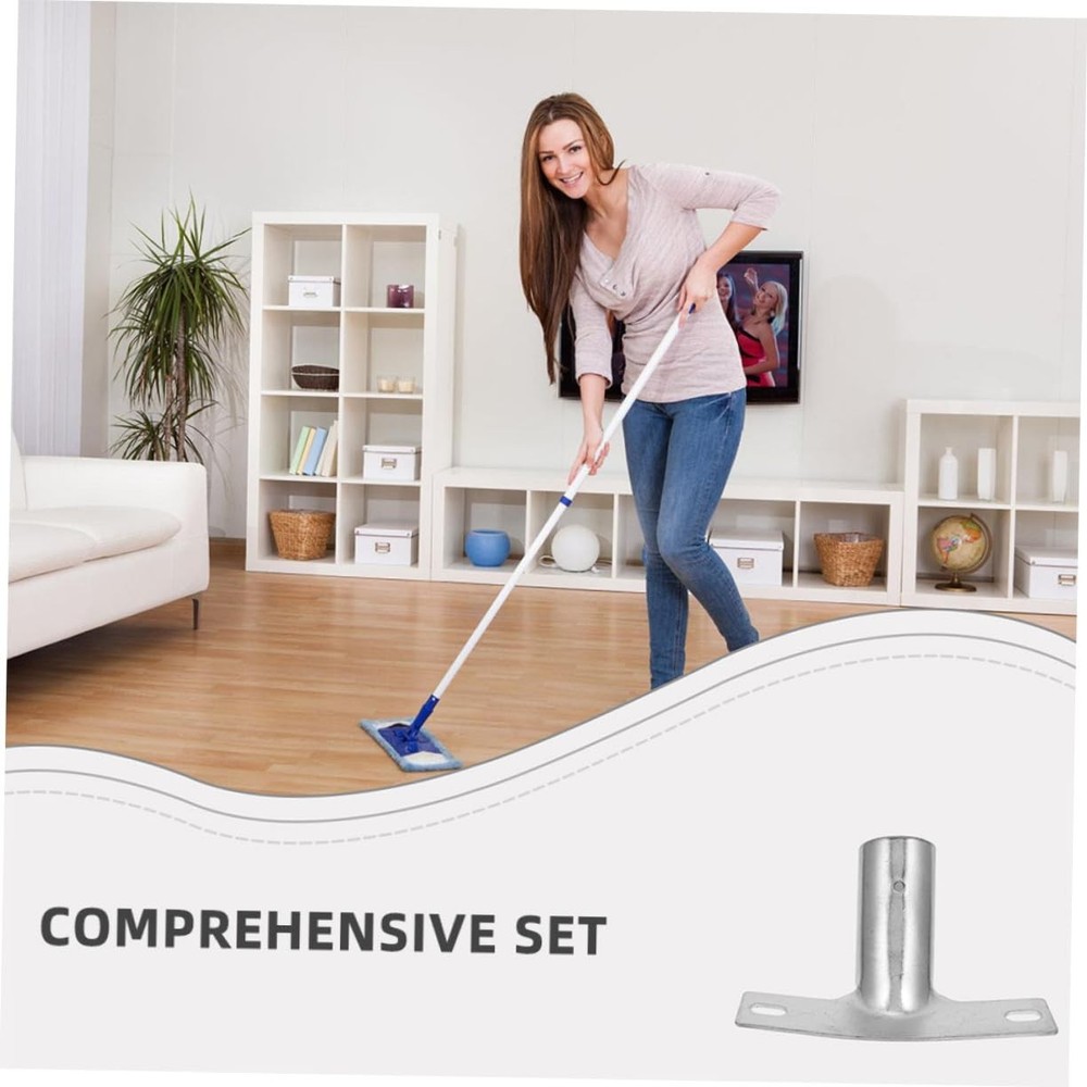 Floor Brush Accessories Threaded Handle Bracket Adapter for Extendable Broom ...