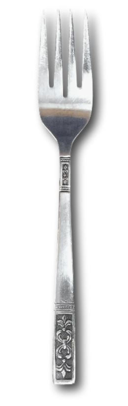 Salad Fork Customcraft Stainless Steel Scroll Pattern Fleur de Lis # CU53