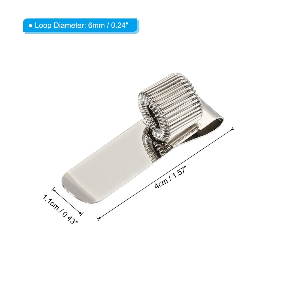 Pen Holder Clips, 3Pcs Metal Vertical Single Spring Loop Organizer, Silver