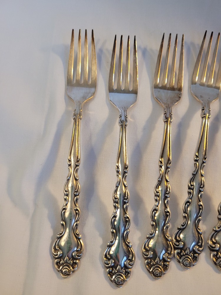 Oneida Community Beethoven silverplate flatware 1971 (6) dinner forks