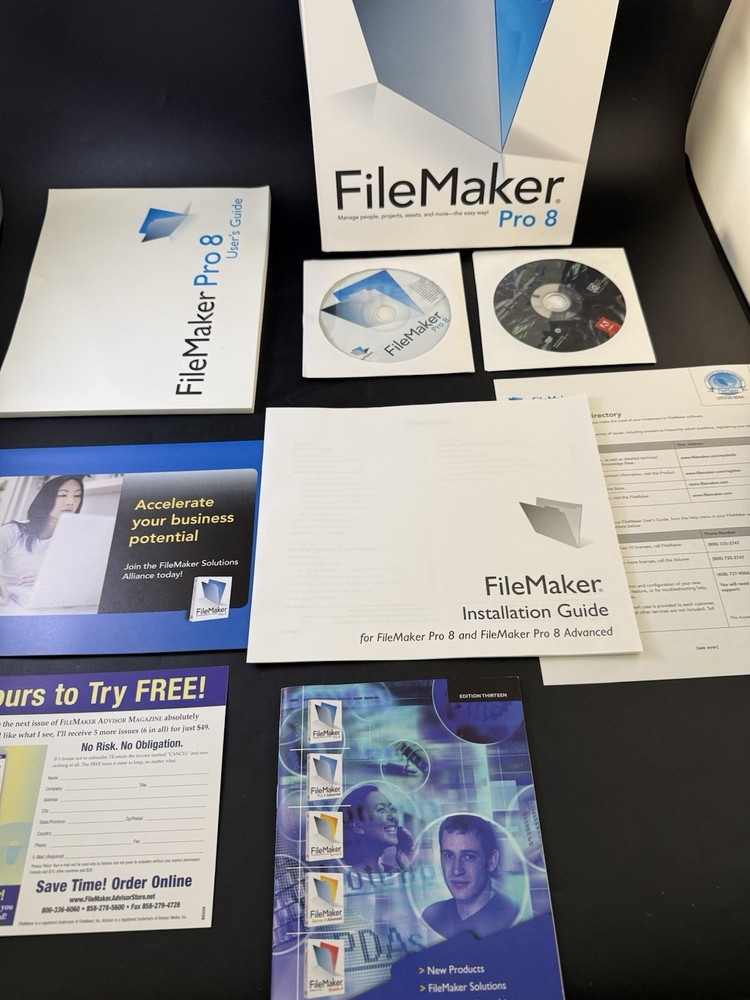 FILEMAKER PRO 8 SOFTWARE & User Guide/Resource Guide FOR Windows AND MAC Vb8