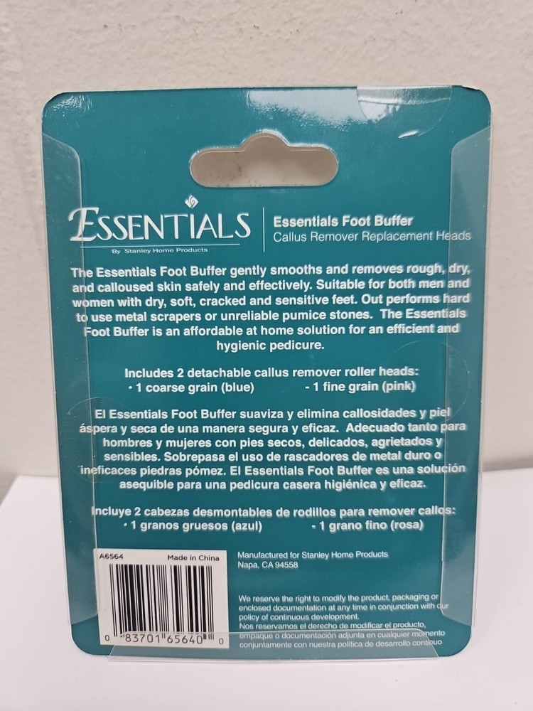 STANLEY ESSENTIALS FOOT BUFFER REPLACMENT HEADS 2 PK. NEW (A25)