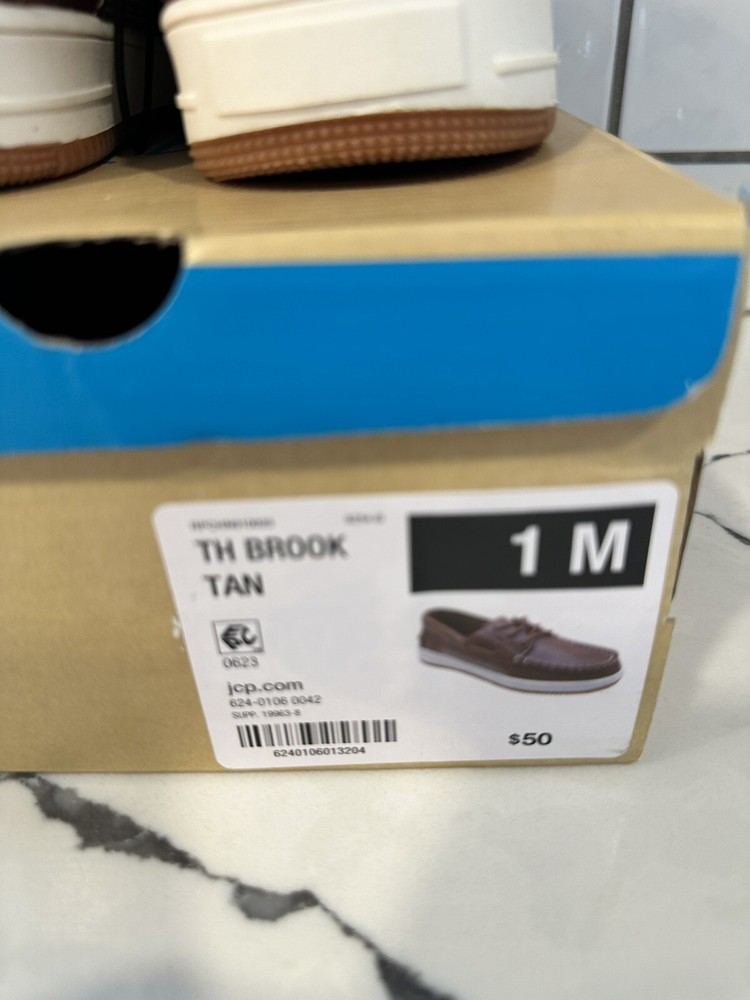 Boys There Abouts Tan Loafers Size 1