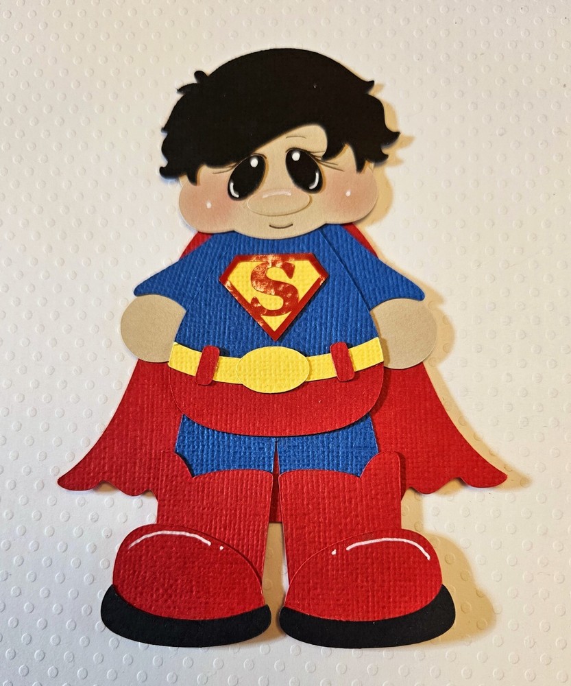 Superman Kid. Scrapbook, Card making Paper Piecing
