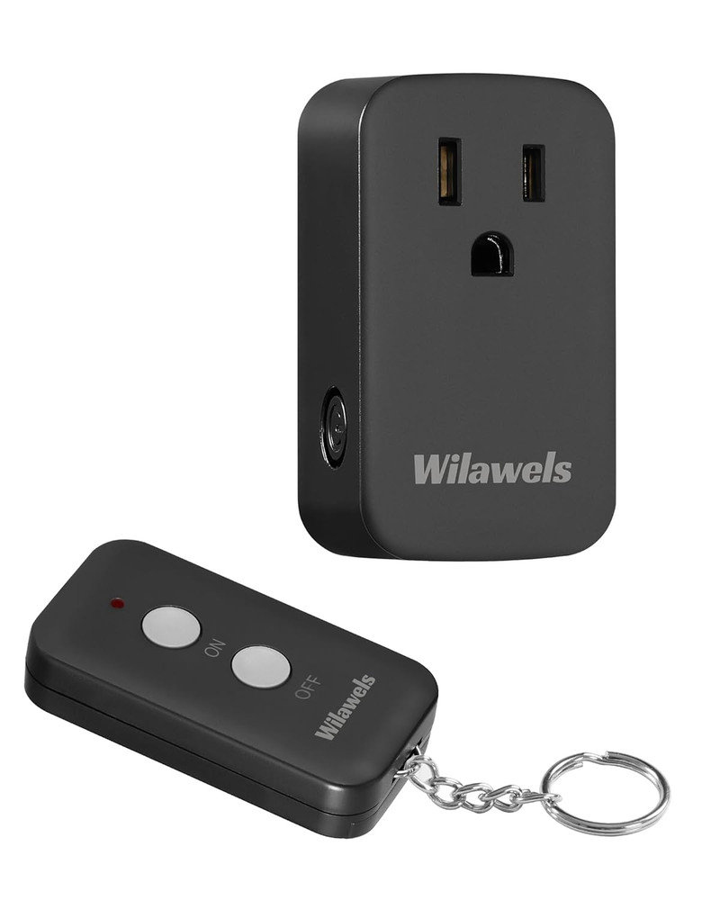Remote Control Outlet Plug Wireless on off Power Switch, Black Remote Light Swit