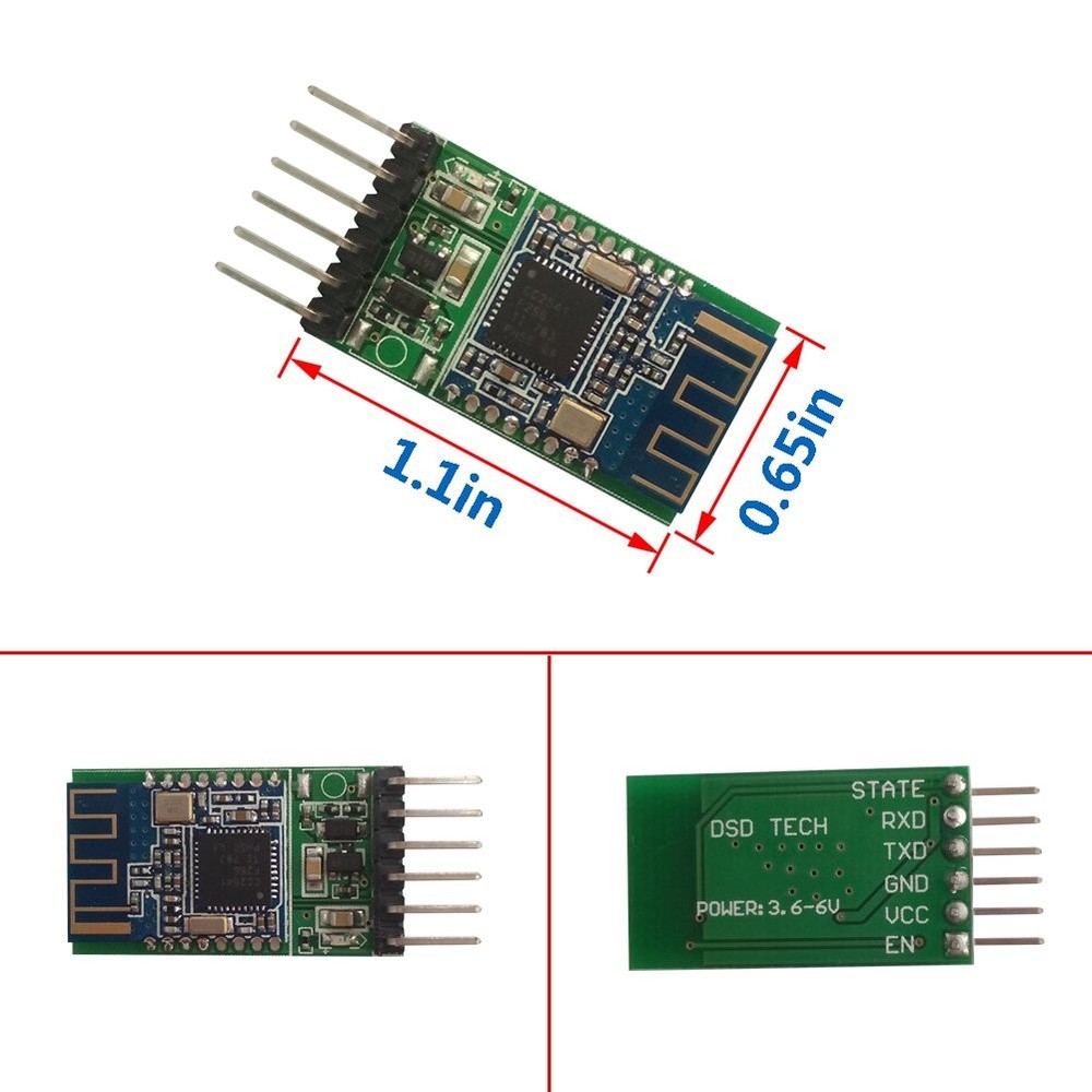 DSD TECH HM-11 Bluetooth 4.0 BLE Module with 6 PIN Board Compatible iOS...