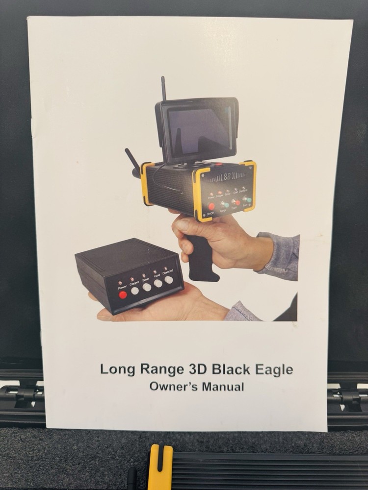 Long Range 3D Black Eagle Underground Metal Detector Gold Silver Copper Diamond