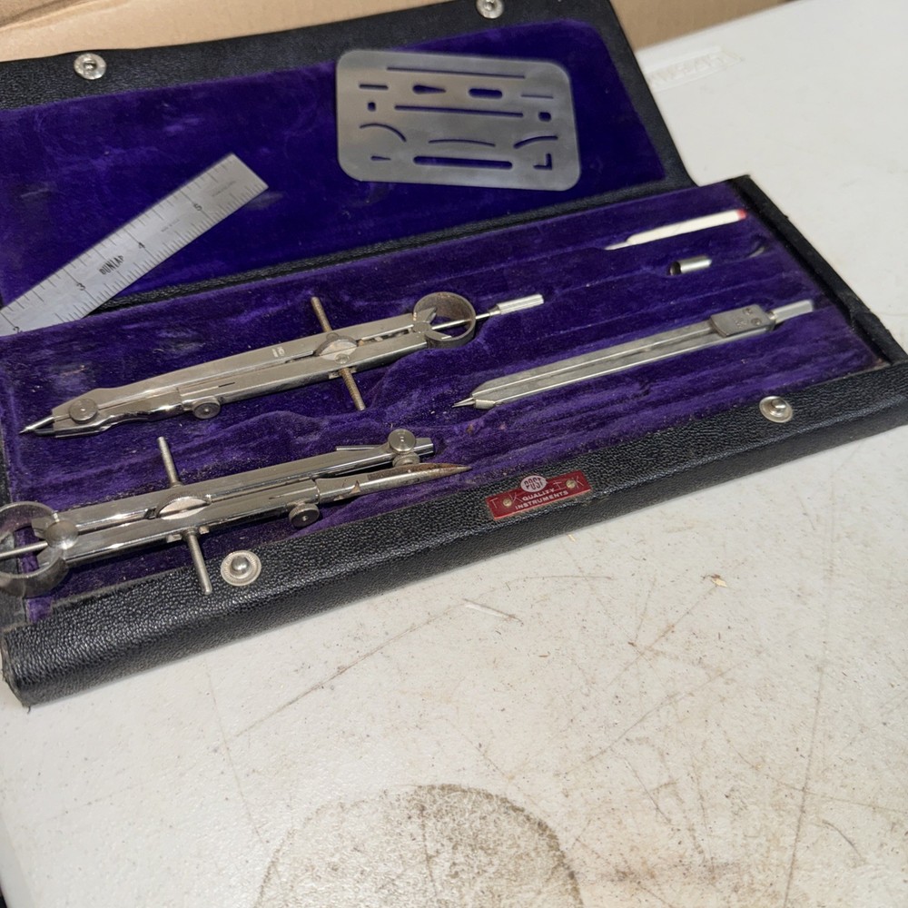 POST / Dunlap Instruments Vintage Drafting Tools Set Germany
