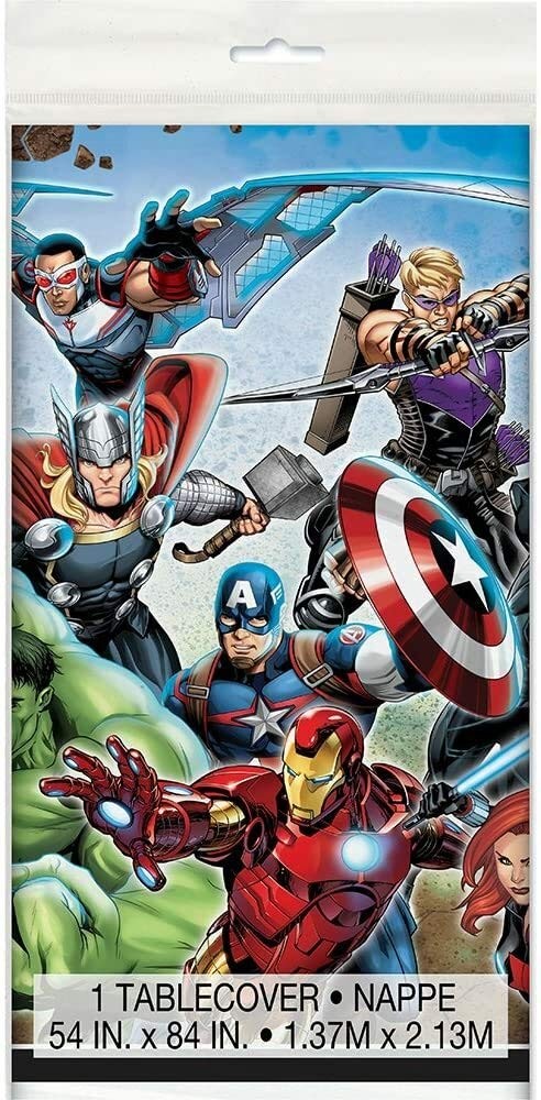 Unique Avengers Rectangular Plastic Table Cover, 54" x 84"