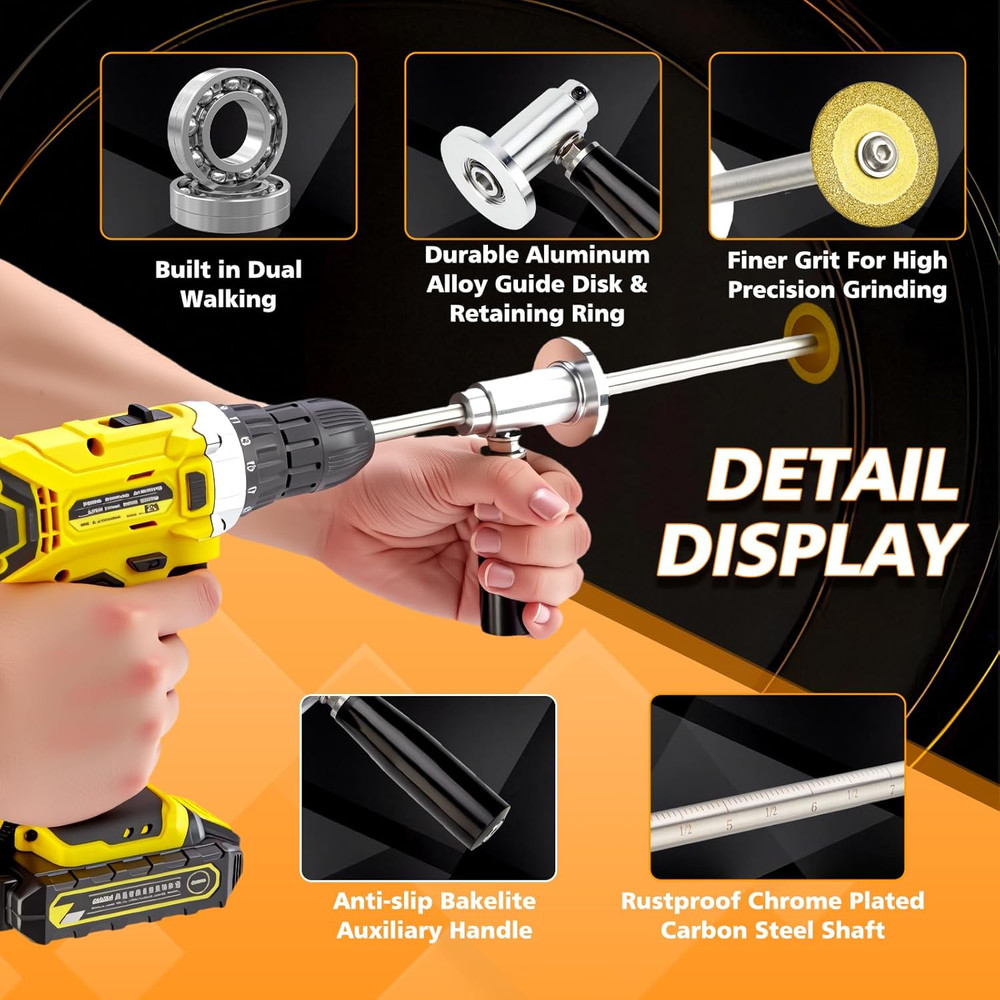 Internal/Inside PVC-ABS Pipe Cutter Tool for Drill with Handle and 3 Diamond Pvc