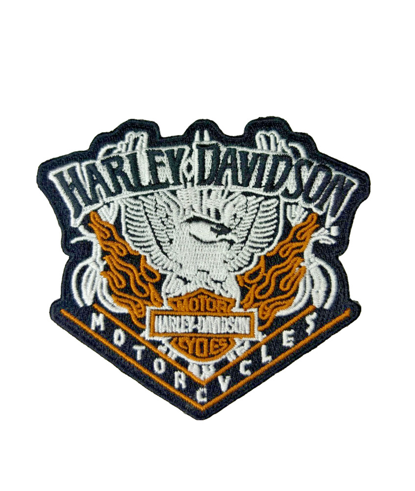 Harley-Davidson Embroidered Shield Hunter Emblem Sew-On Patch