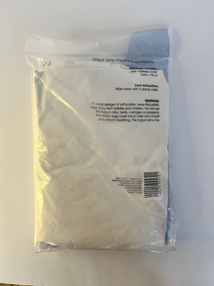 HOME Waterproof Fitted Vinyl Mattress Protector For Full Size Bed 12" Deep