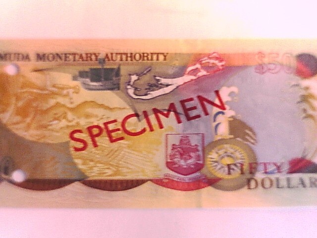 Bermuda 2000 Fifty Dollar SPECIMEN note Choice Crisp Uncirculated.
