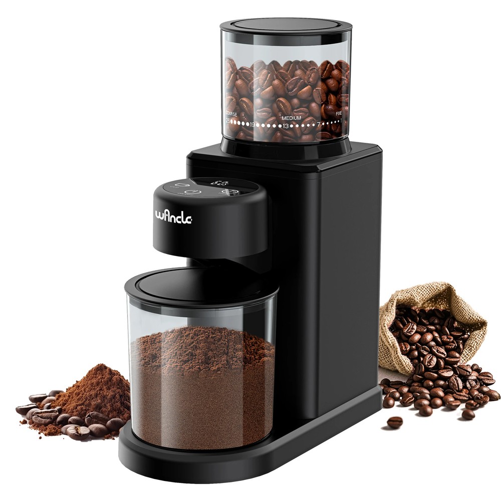 Automatic Conical Burr Coffee Grinder Touchscreen Coffee Bean Grinder 25 Setting
