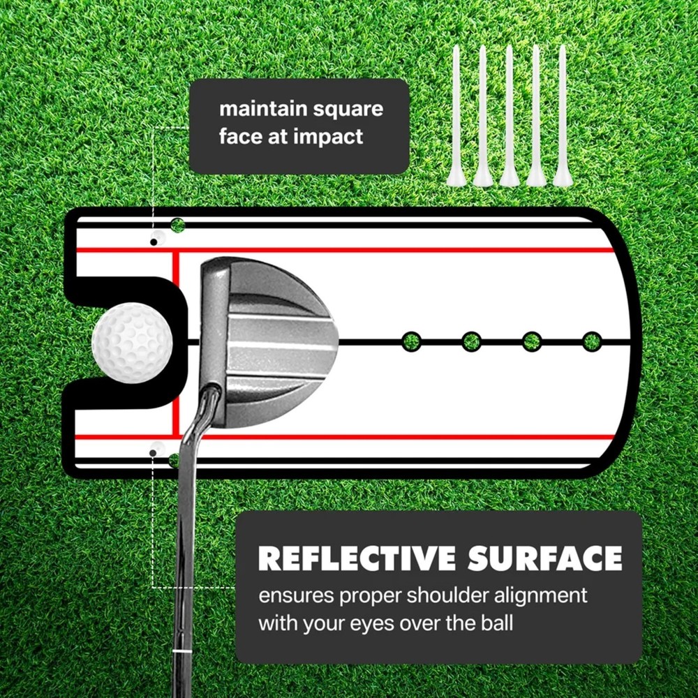 Golf Putting Mirror Training Alignment Aid Swing Trainer Eye Line Practice Tool