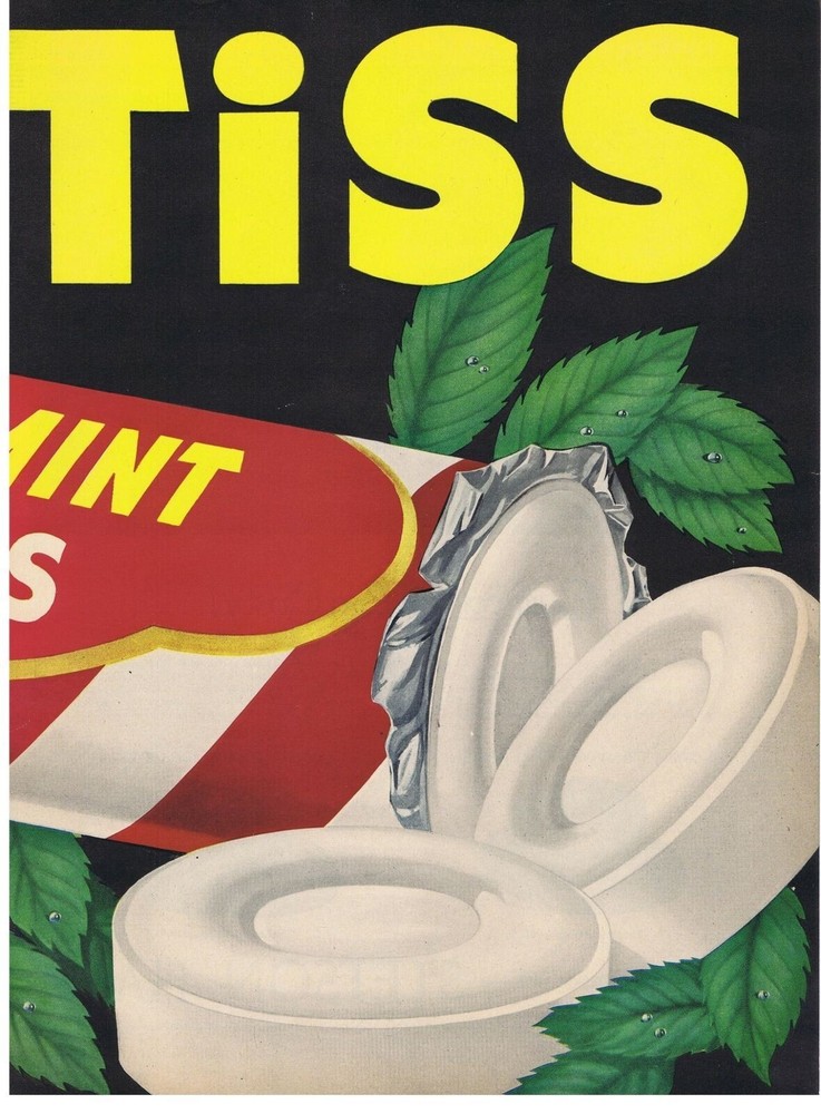 1948 Curtiss Spearmint Mints Print Ad, 2 pages