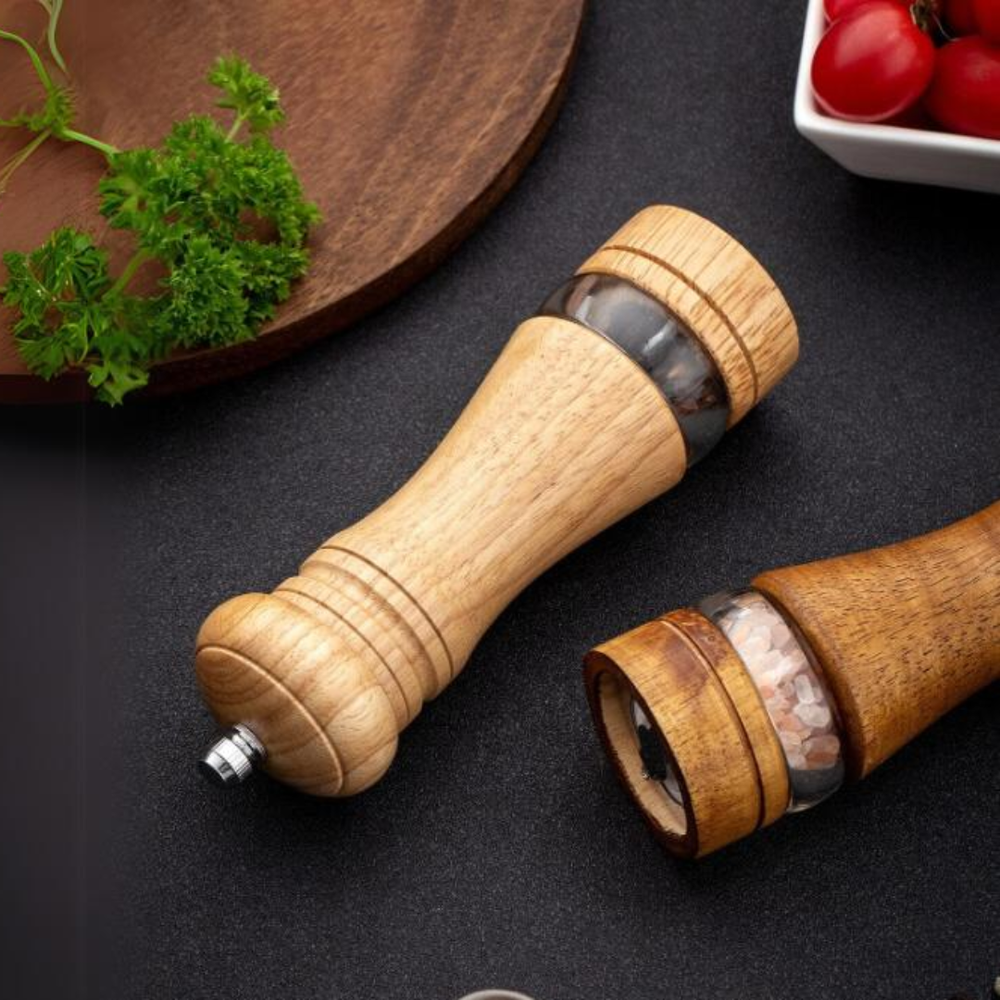 Pepper Grinder Wooden Manual Grinder Mill Solid Ceramic Grinding Kitchen Tools